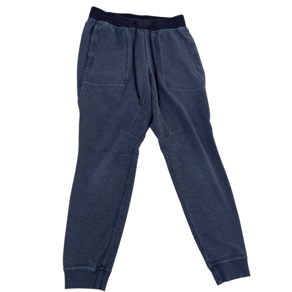 Lululemon At Ease Jogger Mens Small Charcoal Gray Textured Knit Sweatpants